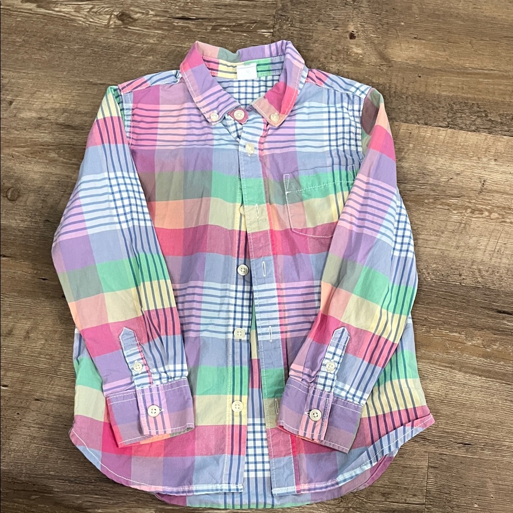 GAP Multicolor Plaid Button Down Shirt